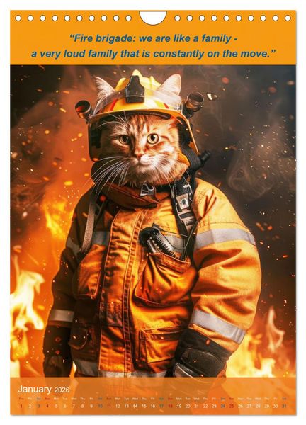 Produktbild: The beastly funny firefighters (Wall Calendar 2026 DIN A4 portrait), CALVENDO 12 Month Wall Calendar