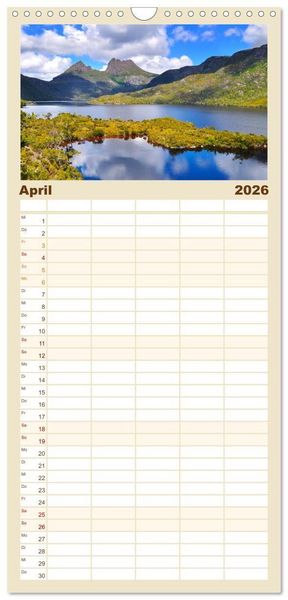Produktbild: Familienplaner 2026 - Erlebe mit mir das unvergleichliche Australien mit 5 Spalten (Wandkalender, 21 x 45 cm) CALVENDO