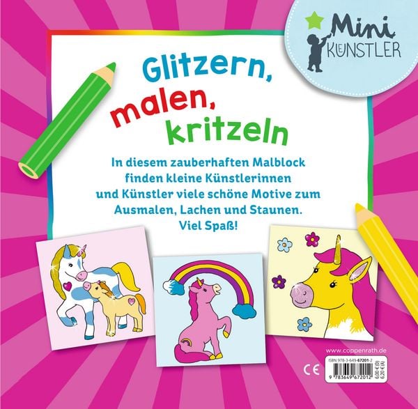 Produktbild: Mein erster Glitzer-Malspa&szlig; - Einh&ouml;rner
