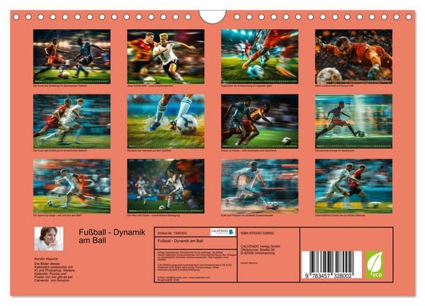 Produktbild: Fu&szlig;ball - Dynamik am Ball (Wandkalender 2026 DIN A4 quer), CALVENDO Monatskalender