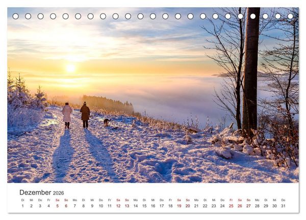 Produktbild: Sauerland - hier muss man mal gewesen sein (Tischkalender 2026 DIN A5 quer), CALVENDO Monatskalender