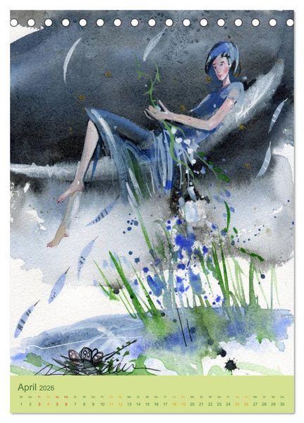 Produktbild: Im Elfenreich- Zauber und Magie der Elfen in sch&ouml;nen Aquarellen (Tischkalender 2026 DIN A5 hoch), CALVENDO Monatskalender