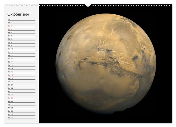 Produktbild: Sonne, Monde und Planeten (hochwertiger Premium Wandkalender 2026 DIN A2 quer), Kunstdruck in Hochglanz