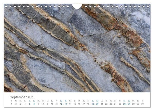 Produktbild: Die Natur als K&uuml;nstlerin - Sch&ouml;nheit der Steine (Wandkalender 2026 DIN A4 quer), CALVENDO Monatskalender