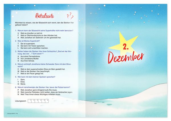Die vier Superhelden lösen den Weihnachtsfall