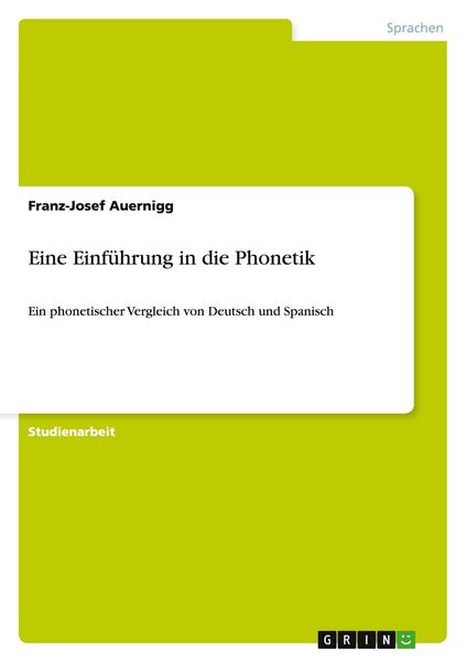 Produktbild: Eine Einf&uuml;hrung in die Phonetik