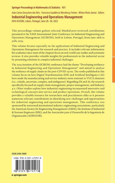 Produktbild: Industrial Engineering and Operations Management