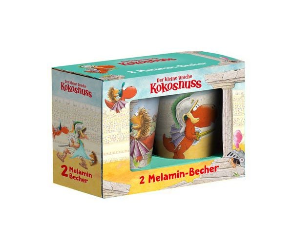 Becher-Set 'Der kleine Drache Kokosnuss' -Melamin