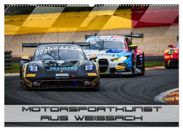 Motorsportkunst aus Weissach (Wandkalender 2025 DIN A2 quer), CALVENDO Monatskalender