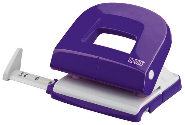 Produktbild: B&uuml;rolocher E 216 fresh,bis 16 Blatt fresh violett/grau, Anschlagschiene