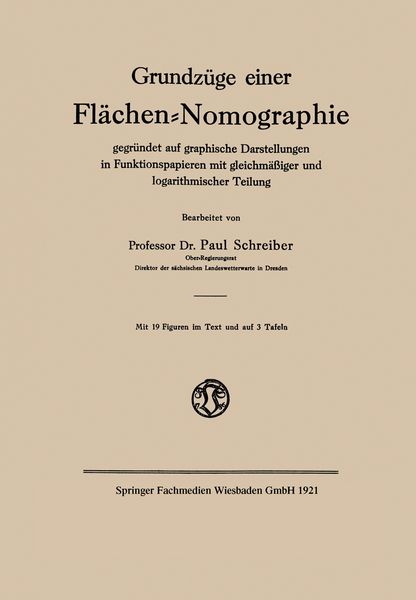 Produktbild: Grundz&uuml;ge einer Fl&auml;chen-Nomographie
