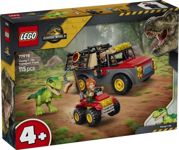 LEGO Jurassic World 77978 Transporter für den Jungen T.Rex, Spielzeug-Dino für Kinder ab 4 Jahren