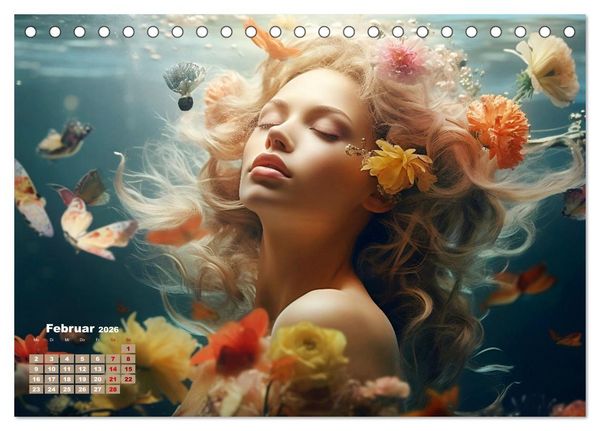 Produktbild: M&auml;rchenhafte Fabelfrauen (Tischkalender 2026 DIN A5 quer), CALVENDO Monatskalender