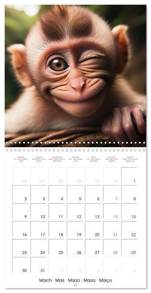 Produktbild: Joie animale - Une ann&eacute;e de sourires et d'&eacute;nergie positive (Calendrier mural carr&eacute; 2026 30x30 cm) Calendrier double avec une page pour vos prises de notes