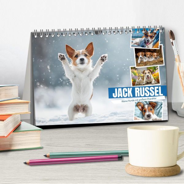 Produktbild: JACK RUSSEL - Kleine Hunde mit gro&szlig;em Charakter (Tischkalender 2026 DIN A5 quer), CALVENDO Monatskalender