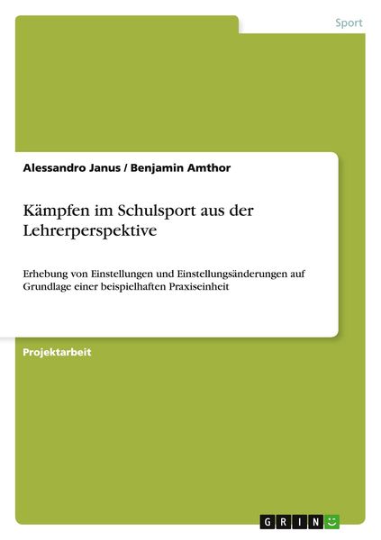 Produktbild: K&auml;mpfen im Schulsport aus der Lehrerperspektive