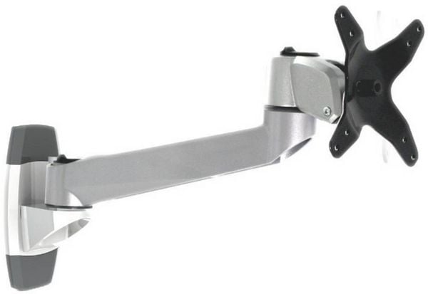 Produktbild: SpeaKa Professional SP-1624848 Swivel Monitor-Wandhalterung 1 Display(s) 25,4 cm (10") - 76,2 cm (30") Silber-Schwarz Neigbar, Schwenkbar, Rotierbar
