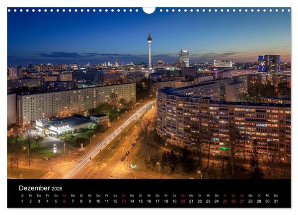 Produktbild: Die Blaue Stunde in Berlin (Wandkalender 2026 DIN A3 quer), CALVENDO Monatskalender