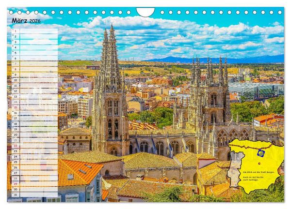 Produktbild: Der Jakobsweg von seinen sch&ouml;nsten Seiten! (Wandkalender 2026 DIN A4 quer), CALVENDO Monatskalender