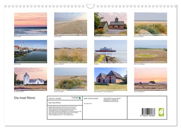 Produktbild: Die Insel R&ouml;m&ouml; (Wandkalender 2026 DIN A3 quer), CALVENDO Monatskalender