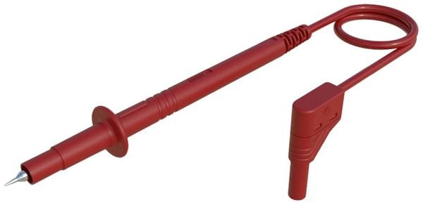 SKS Hirschmann PL 2600 S W rt Sicherheits-Messleitung Lamellenstecker 4 mm Prüfspitze 1.00 m Rot 1 St.