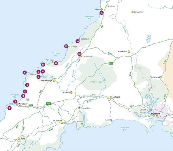 Produktbild: 15 Short Walks in Cornwall - Newquay and the North Coast