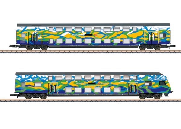 Märklin 87307 Z Doppelstockwagen-Set Touristik 2 der DB AG Doppelstock-Steuer- und Mittelwagen