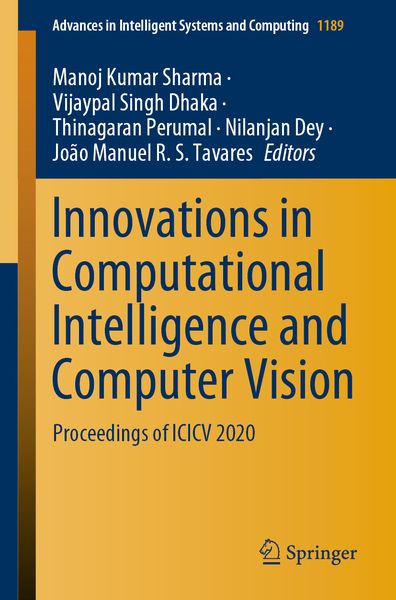 Produktbild: Innovations in Computational Intelligence and Computer Vision