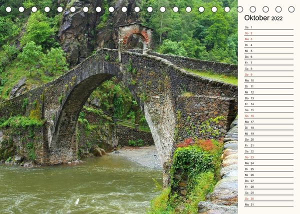 Produktbild: Steinbogenbr&uuml;cken in Italien (Tischkalender 2022 DIN A5 quer)
