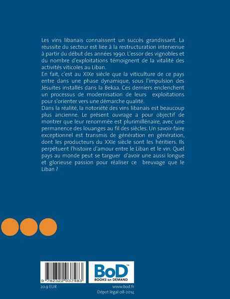 Produktbild: Vignes et vins au Liban