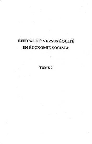 Produktbild: Efficacite Versus Equite En Economie Sociale