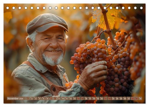 Produktbild: Wein begeistert (Tischkalender 2026 DIN A5 quer), CALVENDO Monatskalender