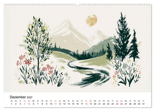 Produktbild: Ein Jahr in sanften Farben (Wandkalender 2027 DIN A2 quer), CALVENDO Monatskalender
