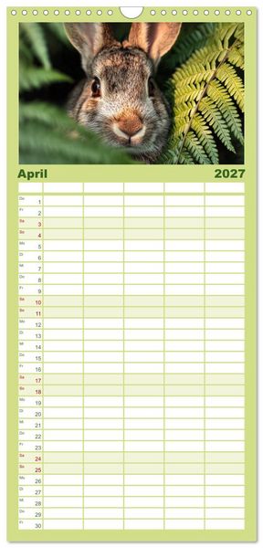 Produktbild: Familienplaner 2027 - Waldgefl&uuml;ster mit 5 Spalten (Wandkalender, 21 x 45 cm) CALVENDO