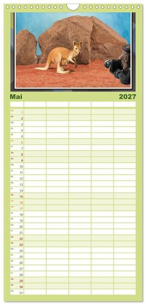Produktbild: Familienplaner 2027 - Fotograf auf Pirsch - ein Kinderkalender mit 5 Spalten (Wandkalender, 21 x 45 cm) CALVENDO