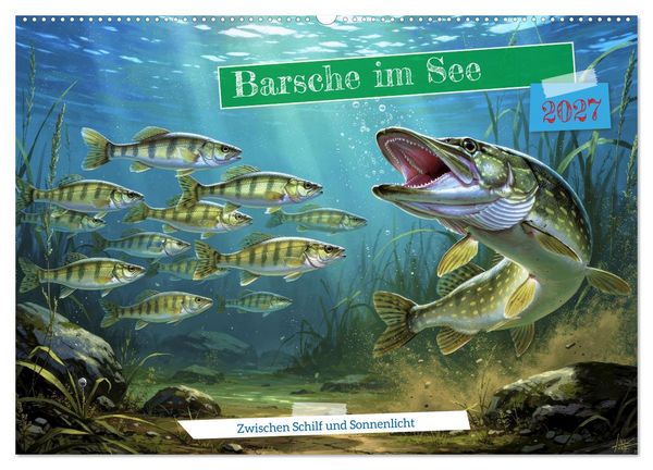 Produktbild: Barsche im See (Wandkalender 2027 DIN A2 quer), CALVENDO Monatskalender