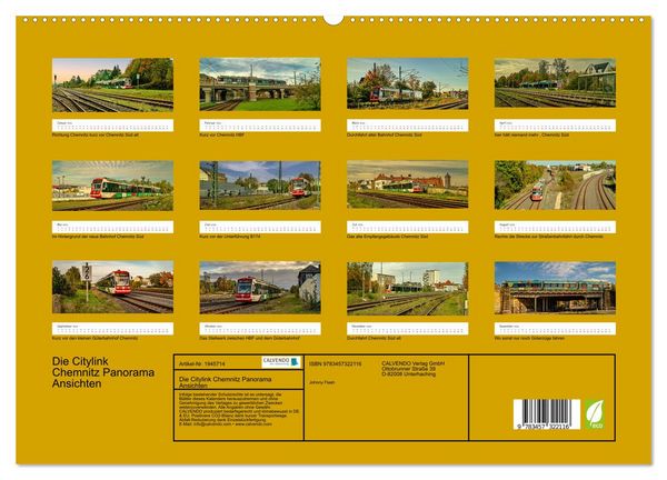 Produktbild: Die Citylink Chemnitz Panorama Ansichten (hochwertiger Premium Wandkalender 2026 DIN A2 quer), Kunstdruck in Hochglanz