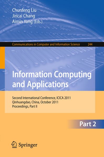 Produktbild: Information Computing and Applications, Part II