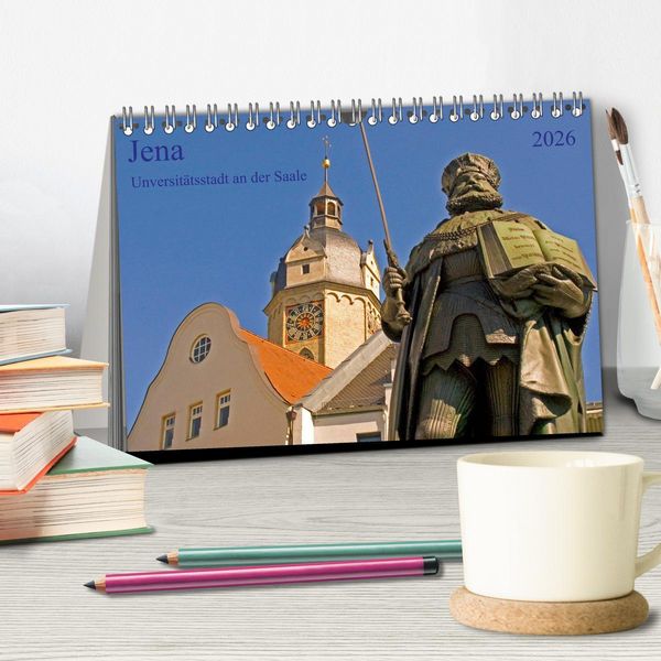 Produktbild: Jena Universit&auml;tstadt an der Saale (Tischkalender 2026 DIN A5 quer), CALVENDO Monatskalender