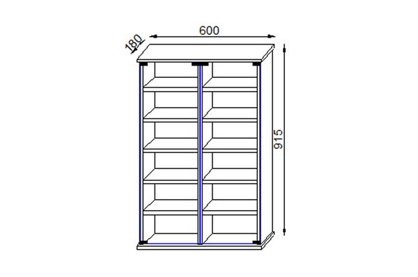 Produktbild: Holz CD DVD Stand Regal Schrank Roma Glast&uuml;r