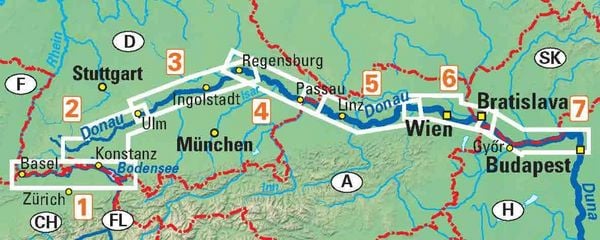 Produktbild: EuroVelo 6 (Basel - Budapest) 1: 100 000