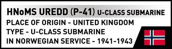 Produktbild: COBI Historical Collection 4861 - HNoMS Uredd (P-41) U-Class Submarine, WWII, Bausatz 1:300, 142 Klemmbausteine