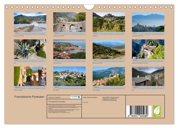 Produktbild: Franz&ouml;sische Pyren&auml;en (Wandkalender 2026 DIN A4 quer), CALVENDO Monatskalender