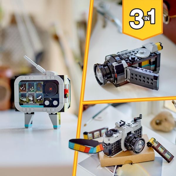 LEGO Creator 3in1 31147 Retro Kamera Spielzeug mit 3 Modellen, Deko