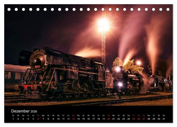 Produktbild: Lokomotiven 2026 (Tischkalender 2026 DIN A5 quer), CALVENDO Monatskalender