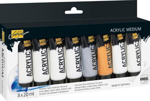 KREUL Acrylfarben Set Solo Goya Acrylic Medium 8x20ml Tube