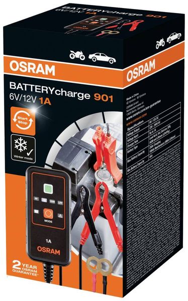Produktbild: Osram Automotive BATTERYcharge 901 OEBCS901 Kfz-Ladeger&auml;t, Automatikladeger&auml;t 6 V, 12V 1A