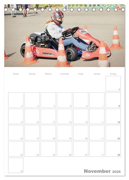 Produktbild: Slalomkart - Gas, Gas, Vollgas! 2026 (Tischkalender 2026 DIN A5 hoch), CALVENDO Monatskalender