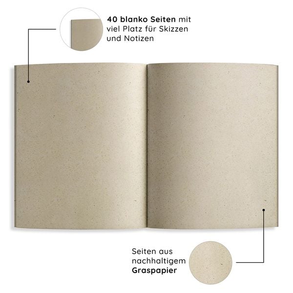 Produktbild: matabooks - A5 Notizheft aus Graspapier - Maya Farbe: Melon