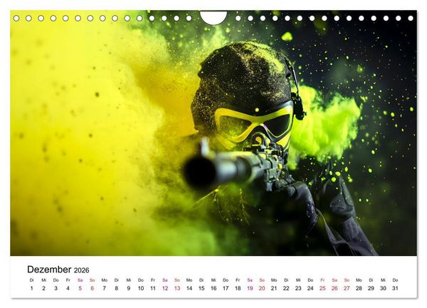 Produktbild: Paintball cool (Wandkalender 2026 DIN A4 quer), CALVENDO Monatskalender